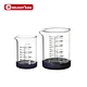 Glass container with silicone sleeve